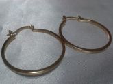 Brinco de argola dourada com fecho